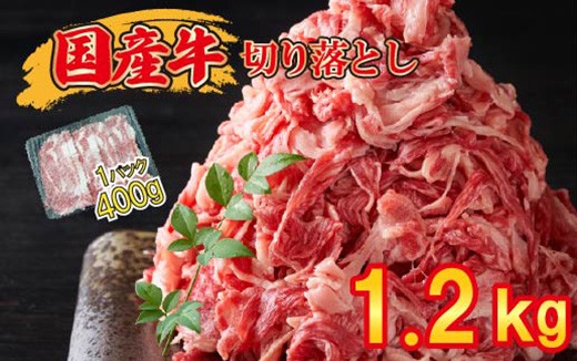 
            黒毛和牛 切り落とし 1.2kg ( 400g × 3パック ) 昆布出汁仕上げ SF067-2　～牛肉 牛丼 薄切り 切り落とし 焼き肉 すき焼き 訳あり 赤身 小分け 冷凍 人気 博多 肉～
          