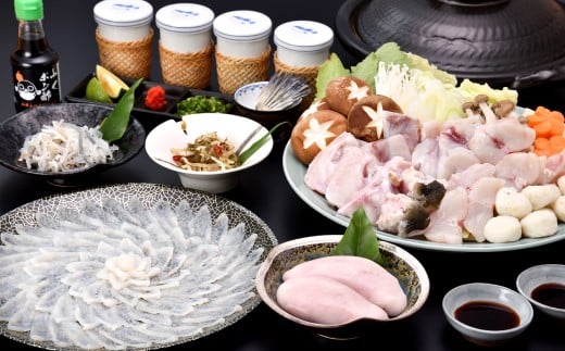 白子付きとらふぐコース 3～4人前（冷蔵）【ふぐ刺し ふぐ 冷蔵 山口県 ふぐちり ふぐ鍋 ひれ酒 国産 とらふぐ 宴会 板前 ポン酢 薬味 家族 配送日指定可能 日時指定可能 松前漬け ツミレ】