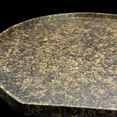 ふるさと納税 海南市 木製 半月トレイ　乱糸 (マット仕上げ)　漆黒 |  | 03