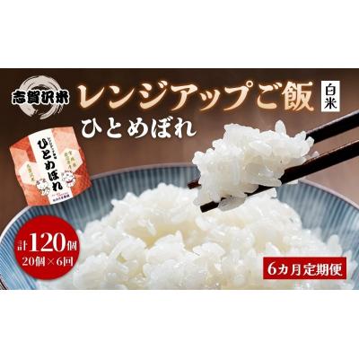 ふるさと納税 岩沼市 【令和7年産】6ヵ月定期便 ひとめぼれ レンジアップごはん 20個[No.5704-0950]