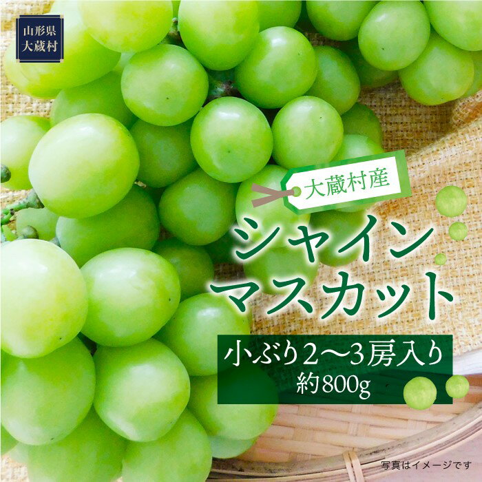 【ふるさと納税】大蔵村産　シャインマスカット　小ぶり2~3房入り 約800g