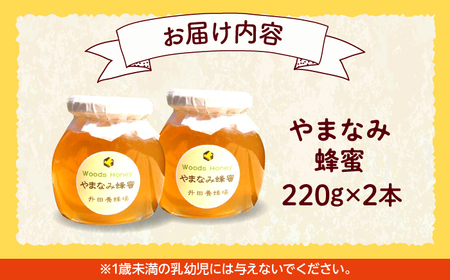 升田養蜂場の国産純粋はちみつ やまなみ蜂蜜2本セット 220g2本入 蜂蜜 ハチミツ お取り寄せ グルメ 三次市/升田養蜂場[APAE001]