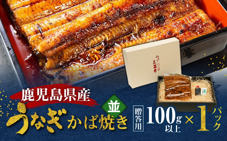 鹿児島県産！老舗うなぎ屋 の うなぎのかば焼き 1尾（ 並 ・ 100g以上 × 1パック ）【 贈答用 】 A040-009-01 うなぎ 鰻 ウナギ 蒲焼き かば焼き 惣菜 総菜 魚 魚類 うな丼