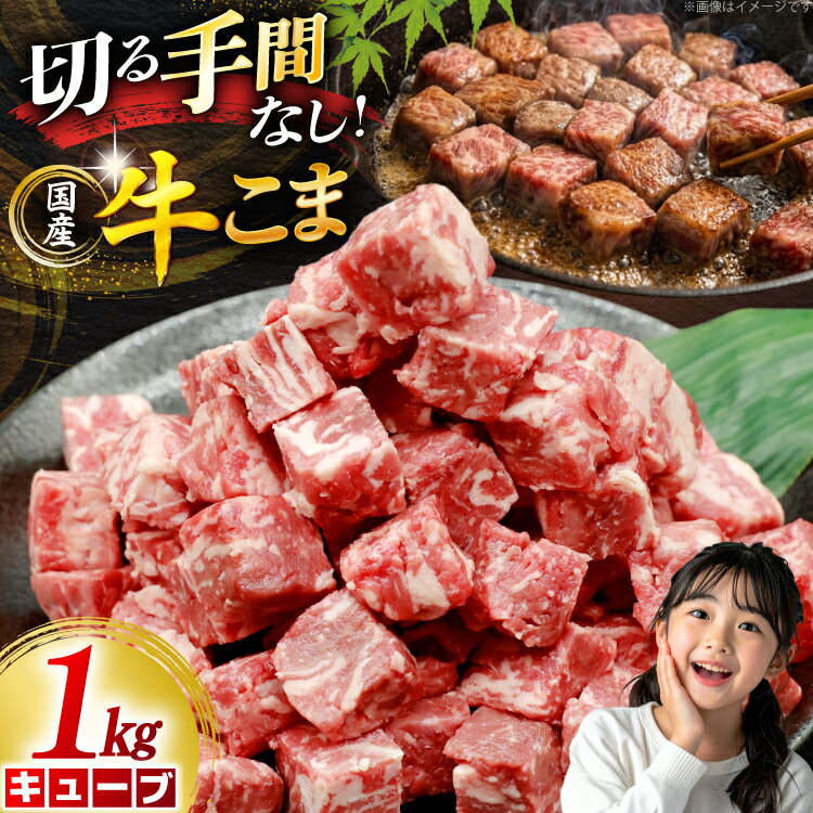 【ふるさと納税】 牛こま キューブ 1kg [司フーズ・システム 兵庫県 三田市 3d28bdy500002] 牛肉 牛 牛こま ぎゅうこま 細切れ キューブ 精肉 普段使い 使い勝手 冷凍 お弁当 おかず おすすめ バラエティ