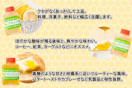 北海道産 天然 純粋 はちみつ 5種 各40g お試し 食べ比べ セット