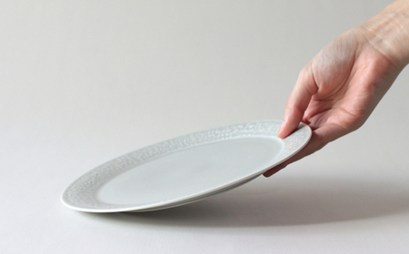 【波佐見焼】PATTERNED PLATE 21 morning mist 【BIRDS’ WORDS】[CF095]