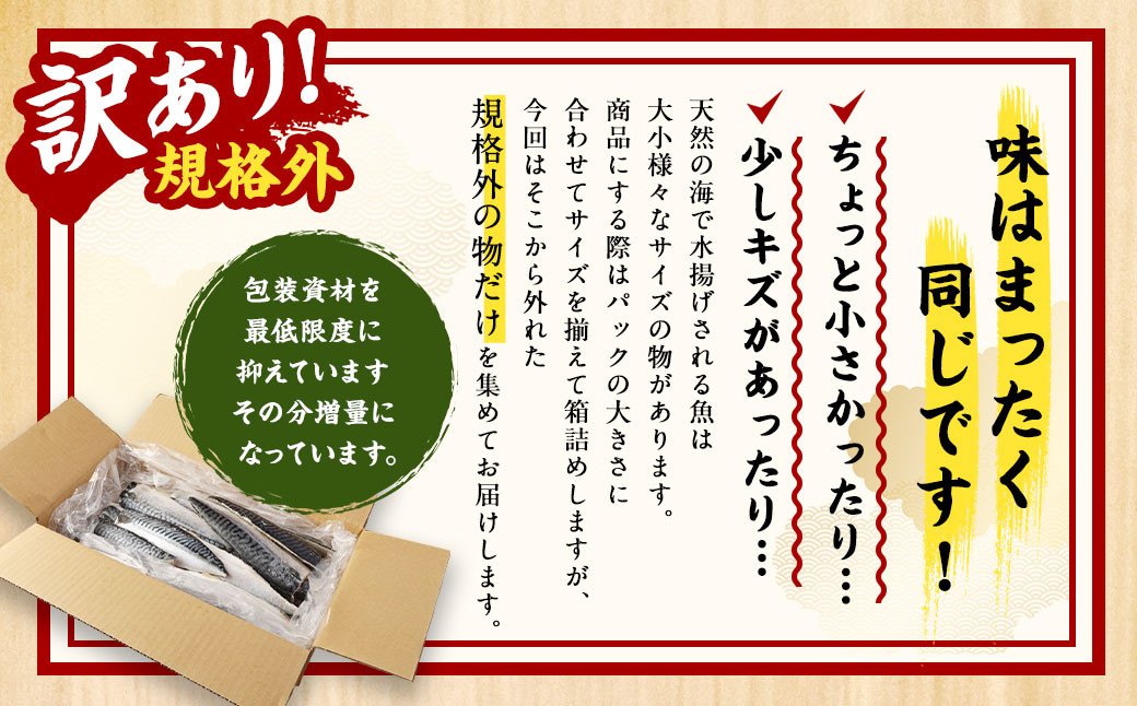 【訳あり規格外】 業務用無添加塩さば 1.5kg