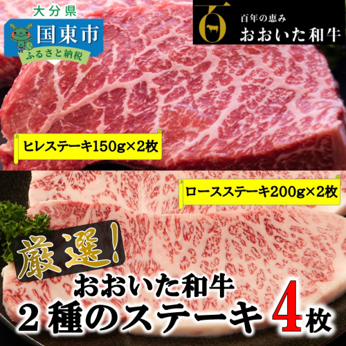 【期間限定 9月30日まで】おおいた和牛堪能2種のステーキ食べ比べセット「ロース＆ヒレ」計700g_1972R