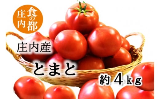 食の都庄内　庄内産とまと約4kg　※6月上旬頃～配送予定