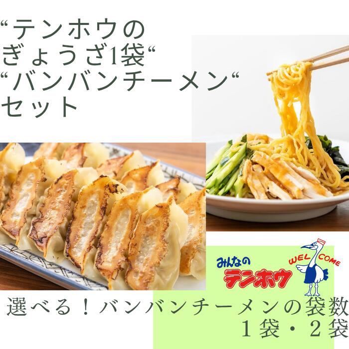 【ふるさと納税】[テンホウぎょうざバンバンチーメンセット]テンホウぎょうざ1袋・バンバンチーメン[1袋セット・2袋セット]／テンホウ ぎょうざ ギョウザ 餃子 バンバンチーメン ラーメン ラーメンセット 冷凍 冷凍餃子 冷凍ラーメン 信州 長野県 諏訪市 諏訪 【21-2728】