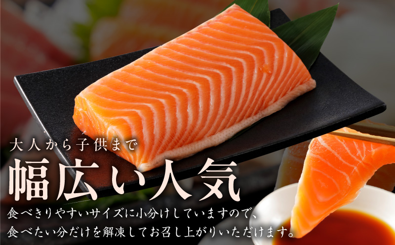 サーモン＆国産真鯛 お刺身セット【食べ比べ 小分け 訳あり 規格外 刺身 海鮮丼 人気 オススメ 冷凍】 nbj0004
