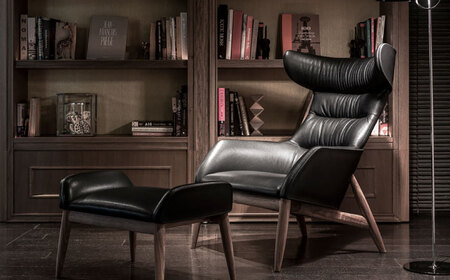 【Ritzwell】BEATRIX  SET / HIGH-BACK EASY CHAIR（M）+  OTTOMAN[AYG054]