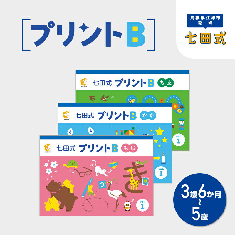 【ふるさと納税】江津市限定返礼品 七田式プリントB 3歳半～5歳 【SC-50】｜送料無料 しちだ 七田式 3歳 4歳 5歳 就学前 幼児 子育て 教育 教材 こども 子ども キッズ 知育 プリント 勉強 短時間 学べる セット トレーニング 知育トレーニング 贈答用 プレゼント ｜
