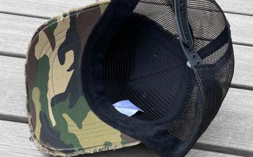 005-127  【ブラック×カモフラ】 帽子 ハット キャップ ファッション ツイル ダメージ メッシュ キャップ 静岡県 牧之原市 REVOLLA