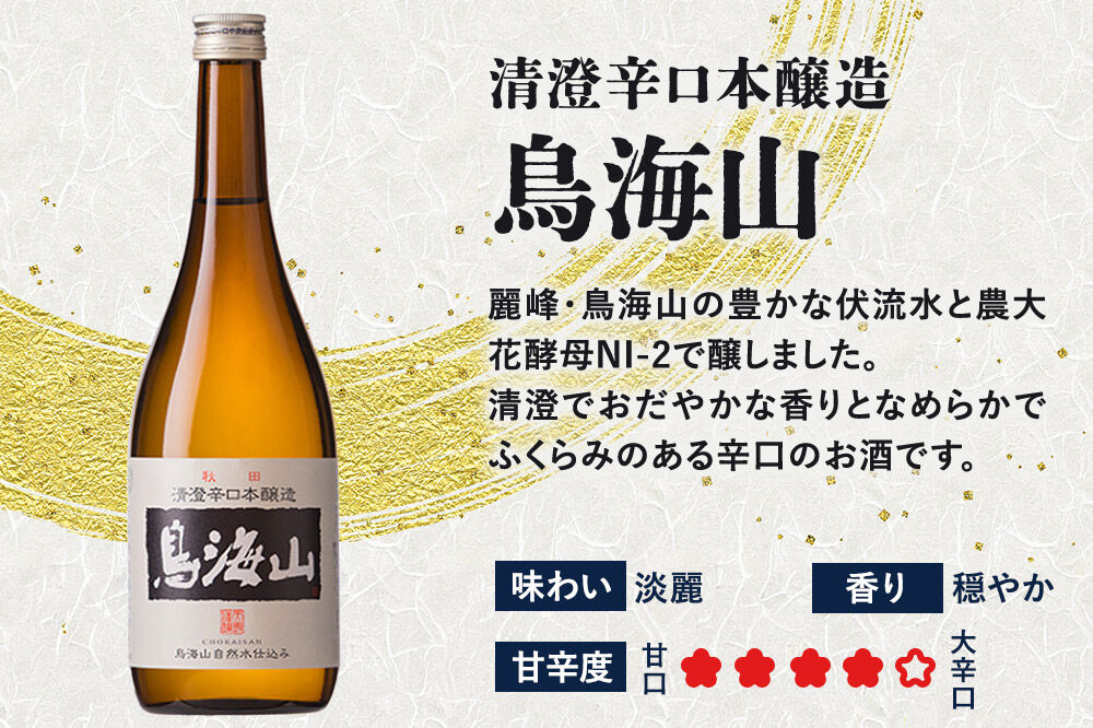 《定期便12回》日本酒 清澄辛口本醸造 鳥海山 カートン入 720ml 計24本（2本×12回お届け） [日本酒 酒 お酒 清澄辛口本醸造 鳥海山 天寿酒造 秋田県産]