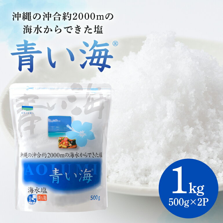 【ふるさと納税】 青い海500g×2P 塩 しお 調味料 食塩 沖縄 海塩 料理用 ミネラル 沖縄県 糸満市 88-3