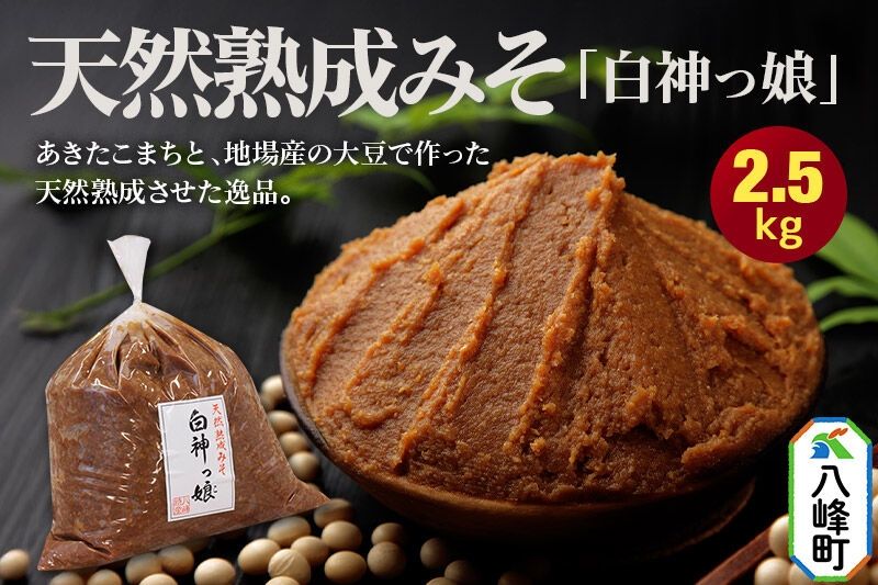 
                  味噌 みそ 天然熟成みそ「白神っ娘」 あきたこまち 秋田県八峰町産 おらほの館 国産 [おらほの館 味噌 みそ 熟成味噌 熟成みそ あきたこまち 秋田県八峰町産 白神山地 清流 地場産大豆 国産大豆]
                