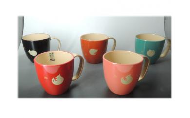 越前漆器『マグカップねこ　ピンク』