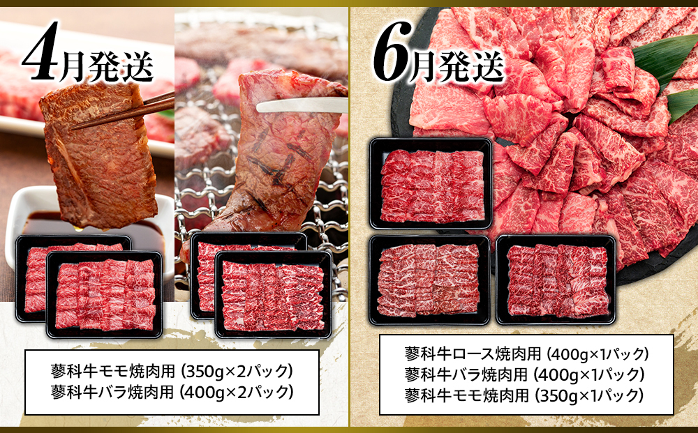 肉の定期便　蓼科牛6回お届け