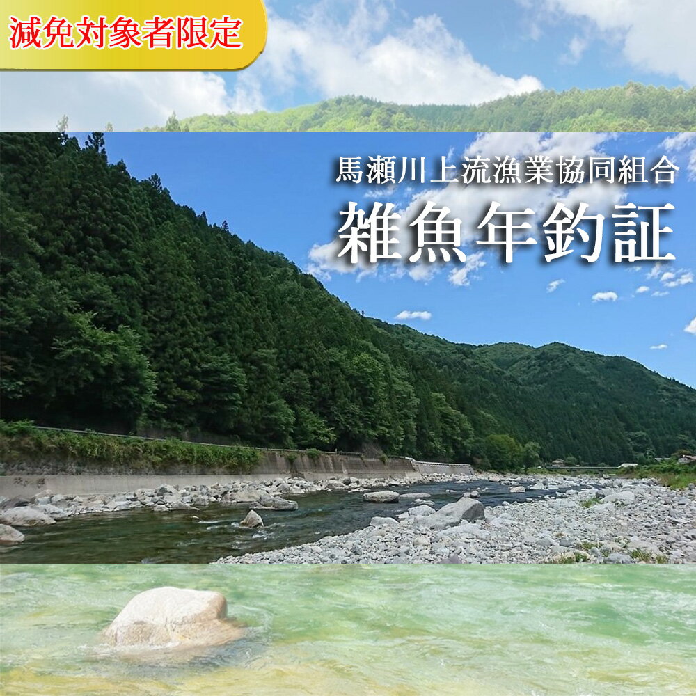 【ふるさと納税】《減免対象者限定》令和7年 馬瀬川上流雑魚年釣証 1枚 渓流釣り 釣り券 釣り つり 魚 アマゴ イワナ 岩魚 あまご 17000円 岐阜県 下呂市 清流 馬瀬川 2025年
