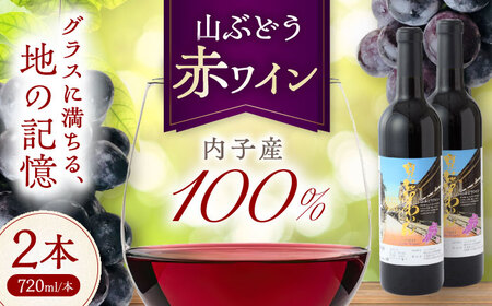 赤ワイン (山ぶどう) 約720ml 2本 BKAG015 ワイン