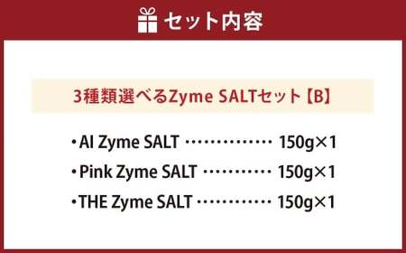 3種 Zyme SALT Bセット （AI Zyme／Pink Zyme／THE Zyme） 150g×3個 計450g 塩 しお 麹 こうじ 料理 調味料 ドレッシング 常温