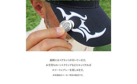 銀製　ゴルフマーカー スペード マグネット付き MS-041