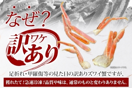 訳あり ズワイガニ ボイル 計1kg 数量限定 カニ 蟹 かに 北海道 3581