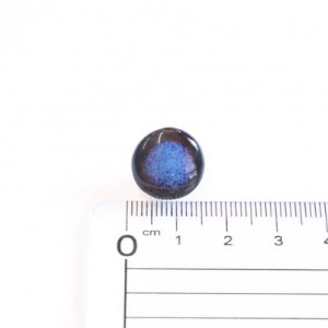 【美濃焼】青錆むらタイルイヤリング(直径15mm)【1395808】