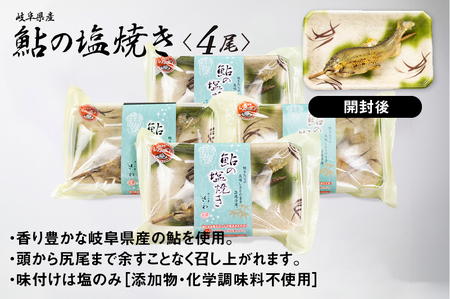 鮎の塩焼き 4尾 鮎 飛騨市 [Q711wx]