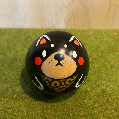 ふるさと納税 吉岡町 【こけしげのコケシ】コロこけし 干支 戌(いぬ) / 黒