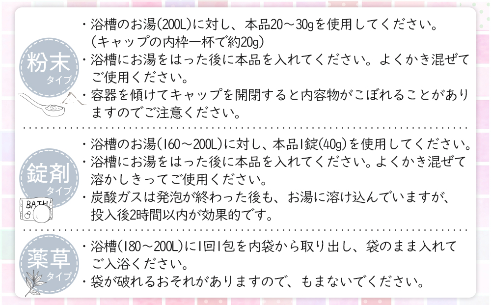 癒しの入浴剤ぽかぽかセット 約150日分 7品入り　CJ05_イメージ5
