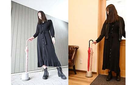 【受皿：テラコッタ】コンパクト 傘立て （ロゴ無し） 傘 カサ 傘立 アルミ製 かさたて かさ立て 傘たて 受け皿 シンプル 倒れにくい カフェ サロン 高級感 安定感 業務用 家庭用