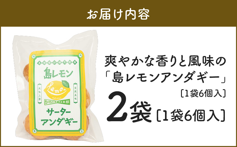 爽やかな香りと風味の「島レモンアンダギー（6個入）」2袋　W011-118u