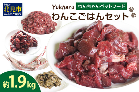 yukharuわんこごはんセット ( 犬 えさ 餌 犬の餌 ペットフード 鹿 エゾシカ肉 鹿肉 健康 安心 安全 )【025-0042】