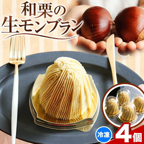 【ふるさと納税】和栗の生モンブラン ケーキ 4個入り 《60日以内に出荷予定(土日祝除く)》RICO DOLCE 熊本県 球磨郡 山江村 スイーツ お菓子 洋菓子 栗 冷凍 クリ デザート