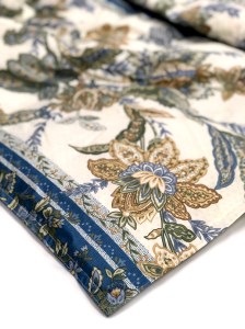 OZU ホワイトダックダウン50%入り ウォッシャブル羽毛ハーフケット 約100×150cm OZF-45 ブルー色 [1602]