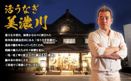 活 うなぎ 専門「美濃川」うなぎ蒲焼 2尾 と 自家製 うなぎのしぐれ煮 100gのセット ｜国産 鰻 かば焼き しぐれ しぐれ煮 たれ 山椒 わさび 付き セット 冷凍 小分け M24S22