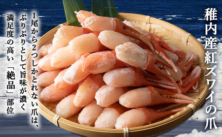 【4月発送】【訳あり】むき済 紅ズワイガニ爪 500g 海鮮