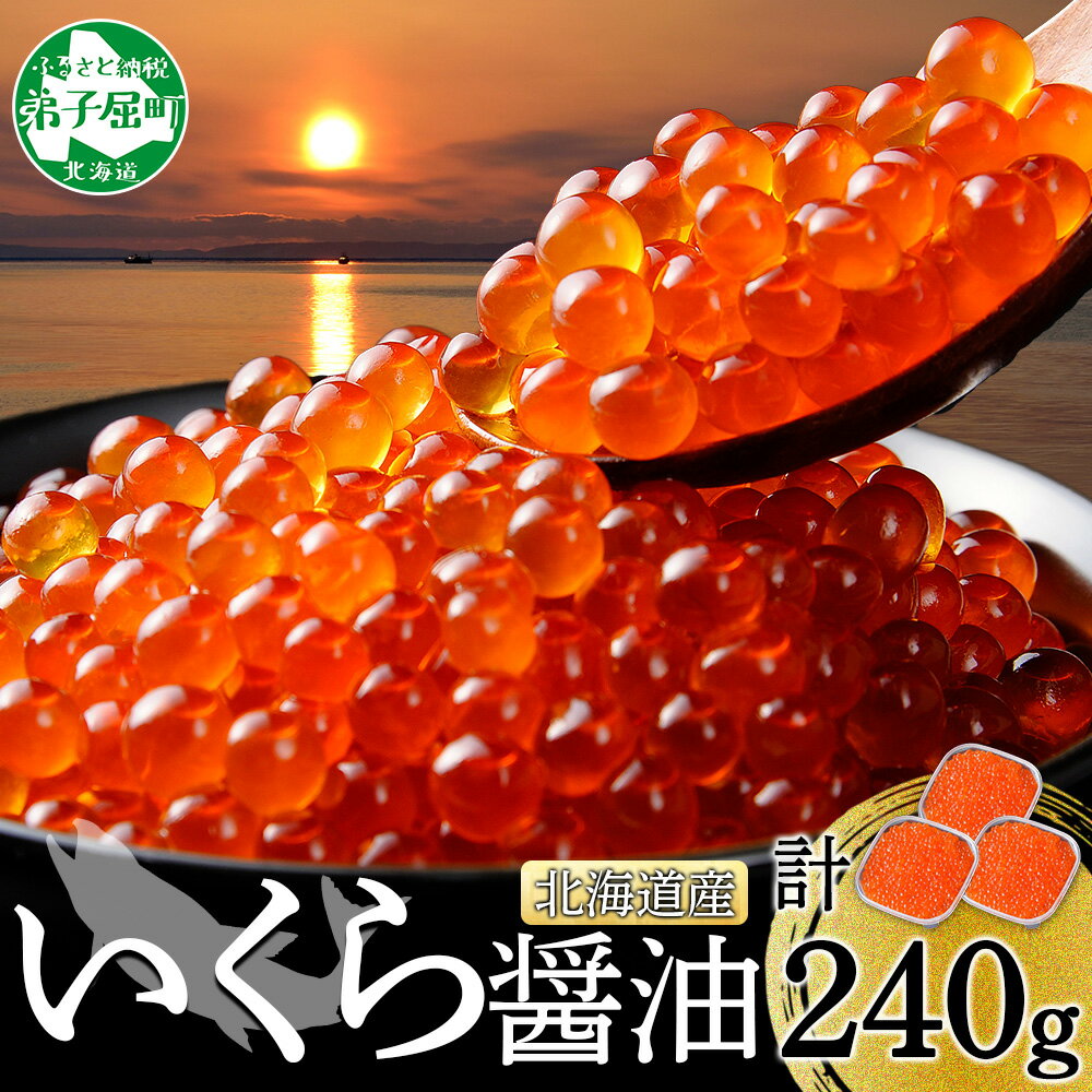 いくら醤油 80g×3個 北海道産 いくら醤油漬け イクラしょうゆ漬け いくら イクラ 海鮮 魚介 魚卵 弟子屈町 12000円