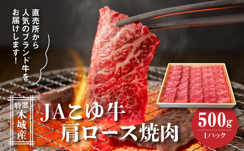 JAこゆ牛 特選木城産 肩ロース500ｇ焼肉 K56_0004