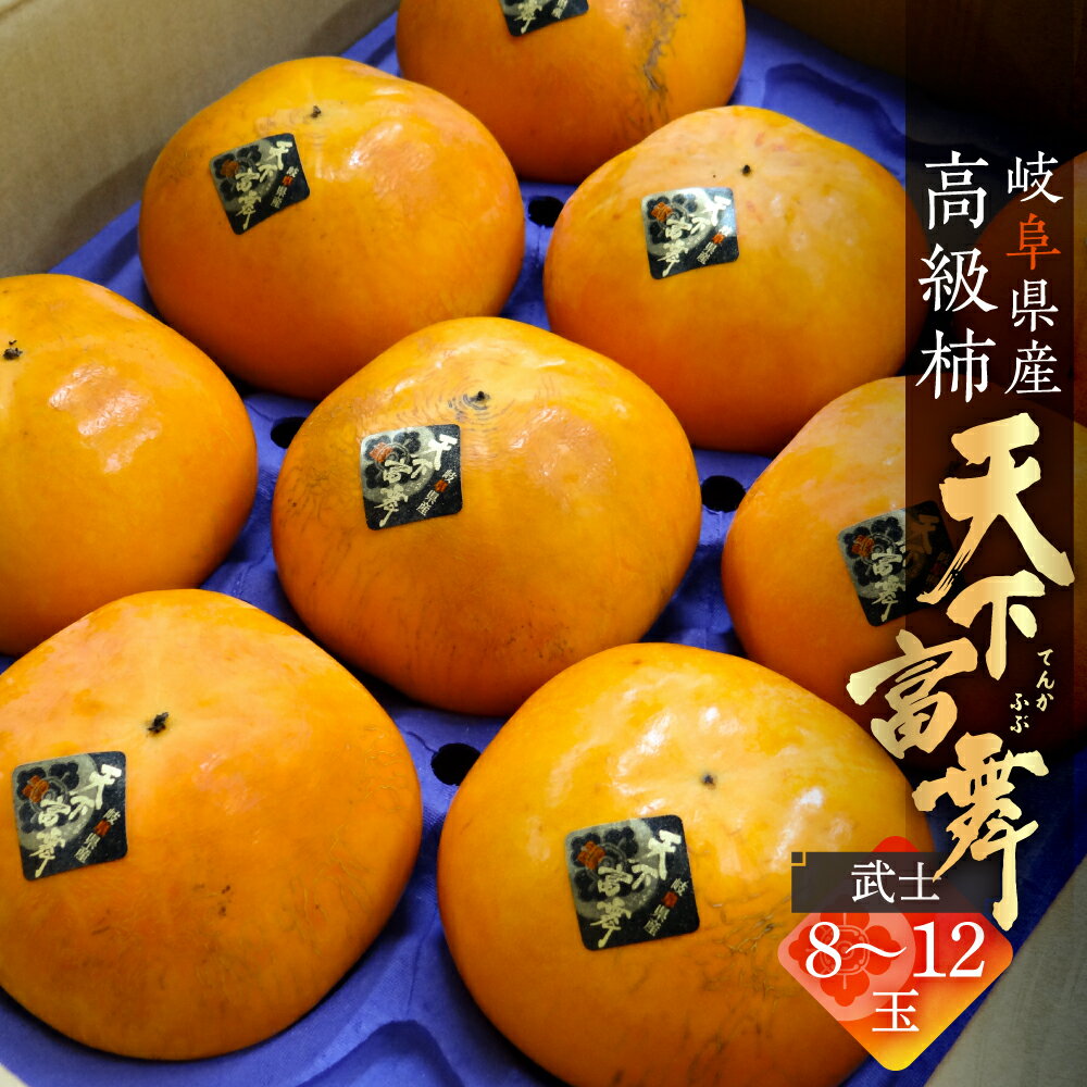 【ふるさと納税】《先行予約》 令和8年産 岐阜の高級ブランド柿「天下富舞(てんかふぶ)」武士(もののふ) 8〜12玉入り【ご家庭用】10月下旬〜11月中旬に配送 [0959]｜かき 果物 フルーツ 高糖度 カキ 果物 くだもの 産地直送 岐阜県 本巣市 全農ぎふ 高級品 44000円