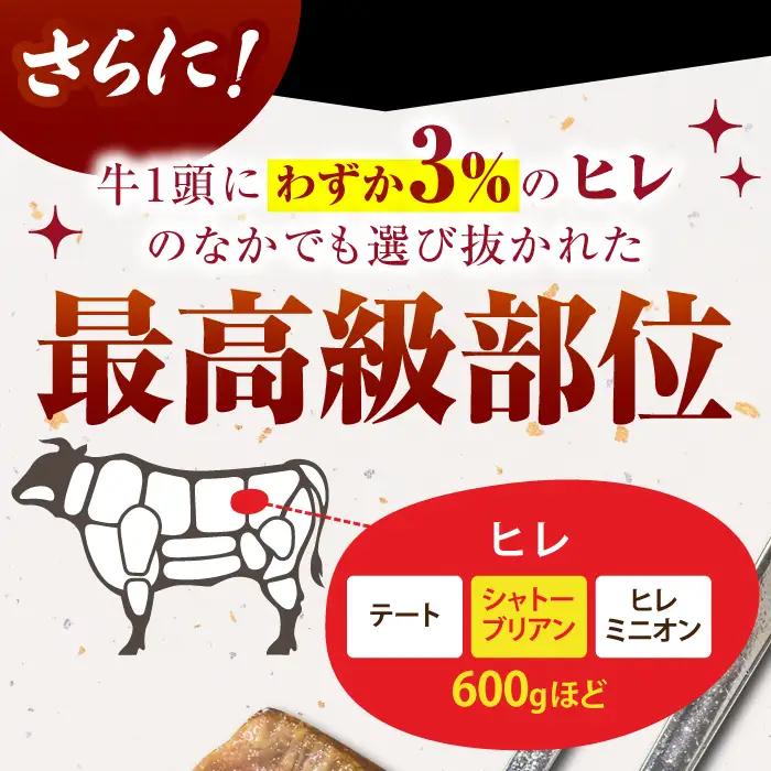 佐賀牛シャトーブリアン 計400g （200g×2パック） [HCS019] ステーキ ヒレ シャトーブリアン