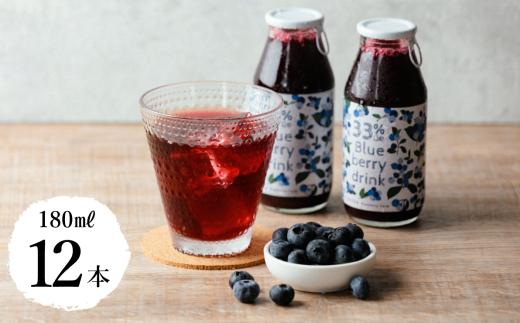 33％ ブルーベリー ジュース 180ml 6本×2セット 果汁入り 飲料 【V002100SET2】