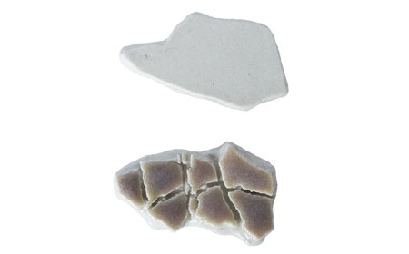 【美濃焼】 陶芸家「鹿島彩」箸置き 4個セット  白・薄紫 多治見市/井澤コーポレーション 手作り[TBP299]