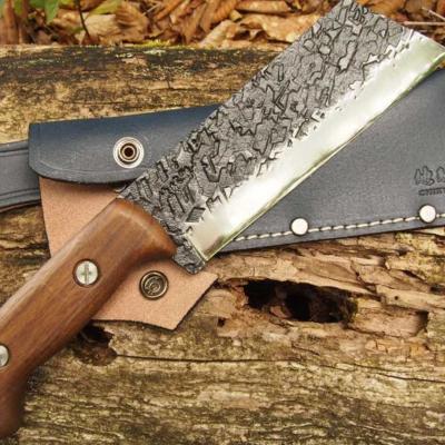 ふるさと納税 三条市 [チキューギ 地球游技]  益荒男鉈 145mm フルタング 積層 革ケース付【129S002】