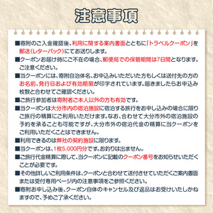 O02054 【ディープな大分を発見！】大分県大分市で使えるトラベルクーポン 【5,000円分】