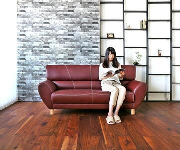 旭川家具 宮田産業 LINDA(リンダ) 3人掛けソファ ナチュラル色 【 国産 無垢 インテリア 木製 モダン ソファ ソファー 2.5人掛け 3人掛け リビング ダイニング 北海道 】_00999