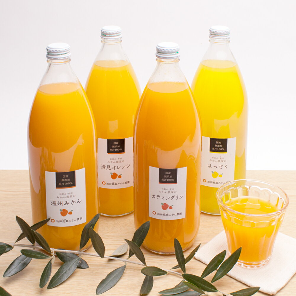 【ふるさと納税】 無添加 ・ 有田 の ジュース 詰合せ 720ml×4本・3種