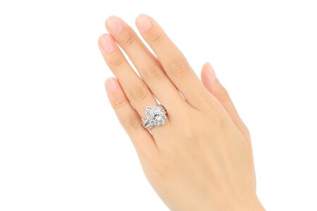 【一点もの】ダイヤモンド（1.506ct）プラチナリング　R73　K05104-H